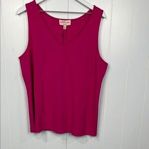 Chico’s Black Label Every Day Tank XL Haute Pink Sleeveless Pullover Vneck NWT